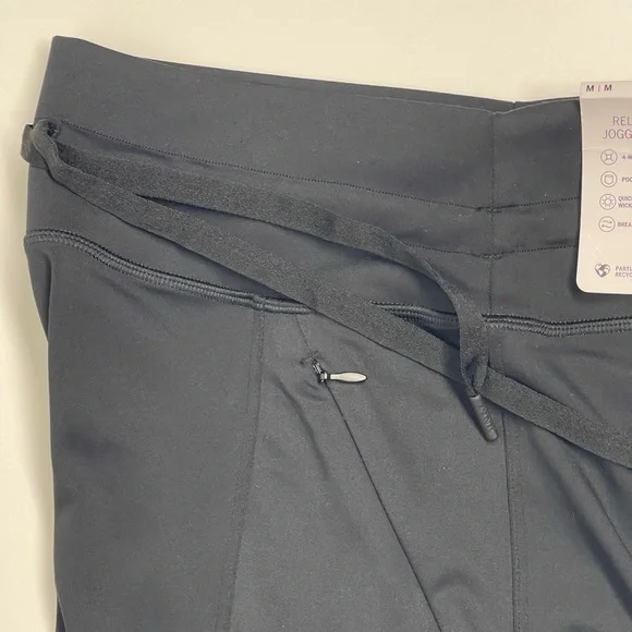 Pink Victoria's Secret Joggers Relay Knit 28” Inseam Black Size Medium NWT - Picture 4 of 7